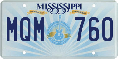 MS license plate MQM760