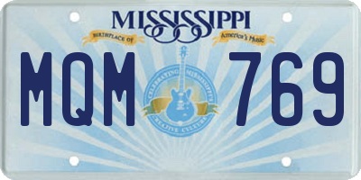 MS license plate MQM769