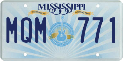 MS license plate MQM771