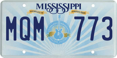 MS license plate MQM773
