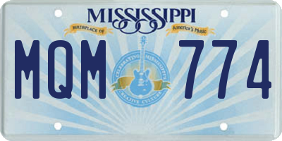 MS license plate MQM774