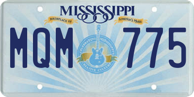 MS license plate MQM775