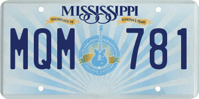 MS license plate MQM781