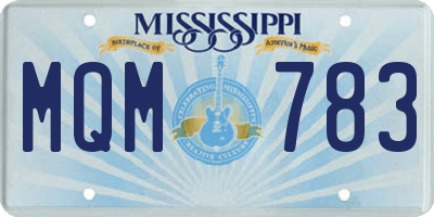 MS license plate MQM783