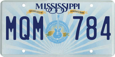 MS license plate MQM784