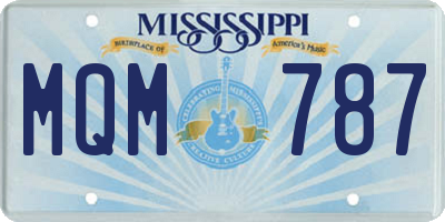 MS license plate MQM787