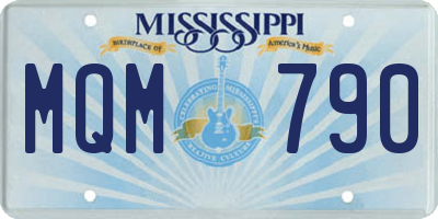 MS license plate MQM790