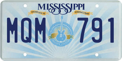 MS license plate MQM791