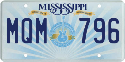 MS license plate MQM796