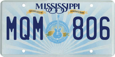MS license plate MQM806