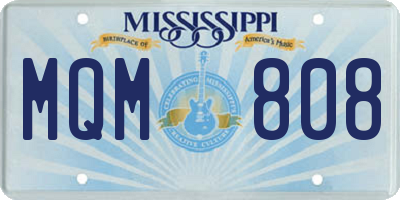 MS license plate MQM808