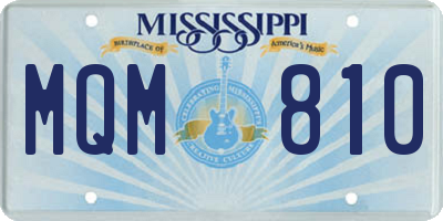 MS license plate MQM810