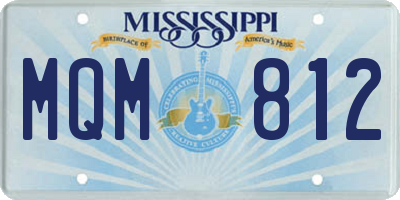 MS license plate MQM812