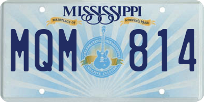 MS license plate MQM814
