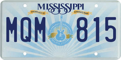 MS license plate MQM815