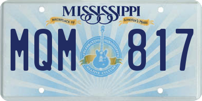 MS license plate MQM817