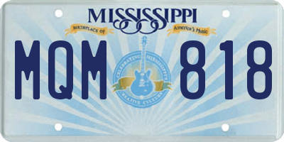 MS license plate MQM818