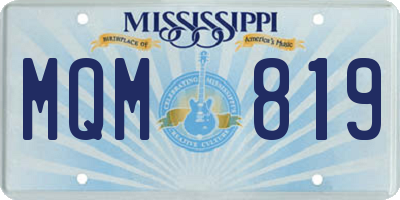 MS license plate MQM819