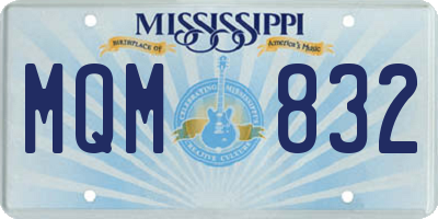 MS license plate MQM832