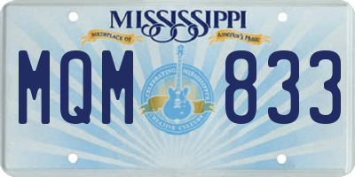 MS license plate MQM833