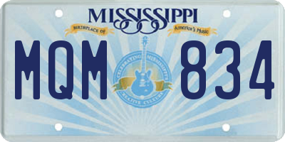 MS license plate MQM834
