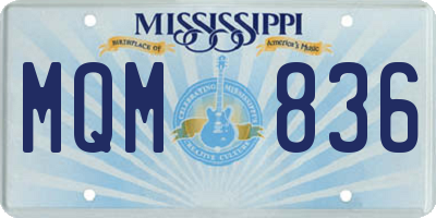 MS license plate MQM836