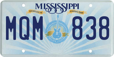MS license plate MQM838