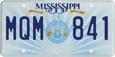 MS license plate MQM841