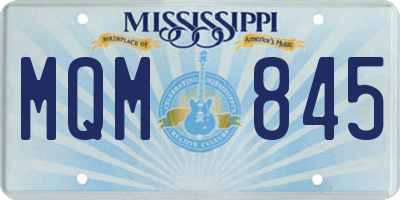 MS license plate MQM845