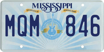 MS license plate MQM846