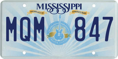 MS license plate MQM847