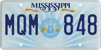 MS license plate MQM848