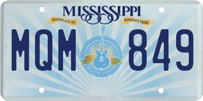 MS license plate MQM849