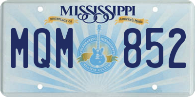 MS license plate MQM852