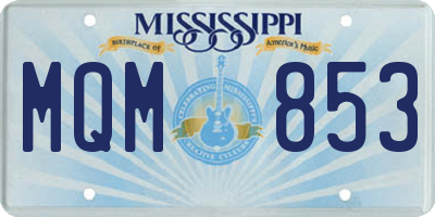 MS license plate MQM853
