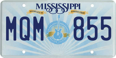 MS license plate MQM855
