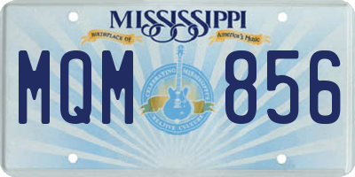 MS license plate MQM856