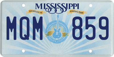 MS license plate MQM859