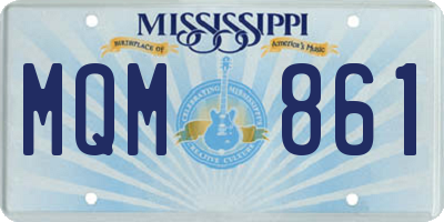 MS license plate MQM861