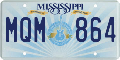 MS license plate MQM864