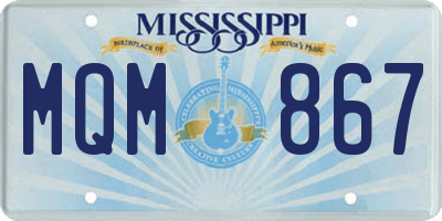 MS license plate MQM867