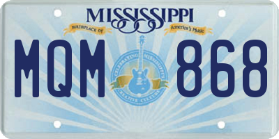 MS license plate MQM868