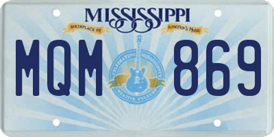 MS license plate MQM869
