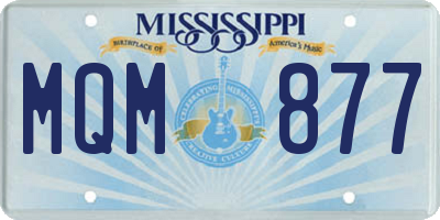MS license plate MQM877