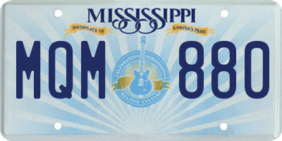 MS license plate MQM880