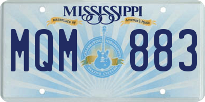 MS license plate MQM883