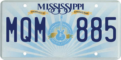 MS license plate MQM885
