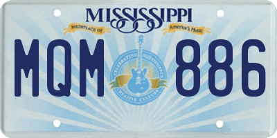 MS license plate MQM886