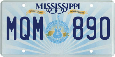 MS license plate MQM890