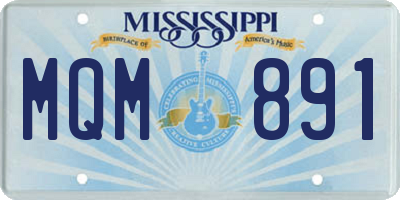 MS license plate MQM891